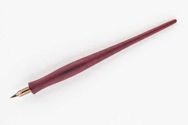 Straight pen holder made of Purpleheart wood