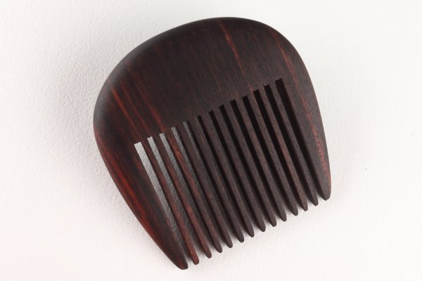 Beard comb made of Macassar Ebony wood